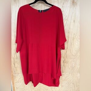 Maria Calderara Designer Red Blouse Size 4 Made In Italy